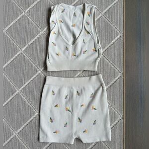 Zara Floral Embroidered Two-Piece Set